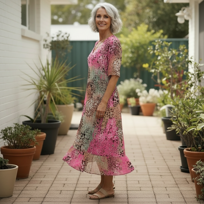 Vivienne Floral Radiance Midi Dress