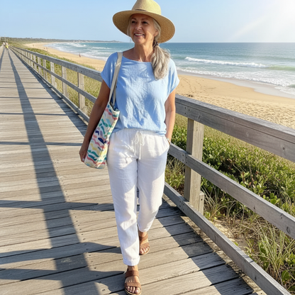 Elisse™ – Cotton-Linen Casual Trousers