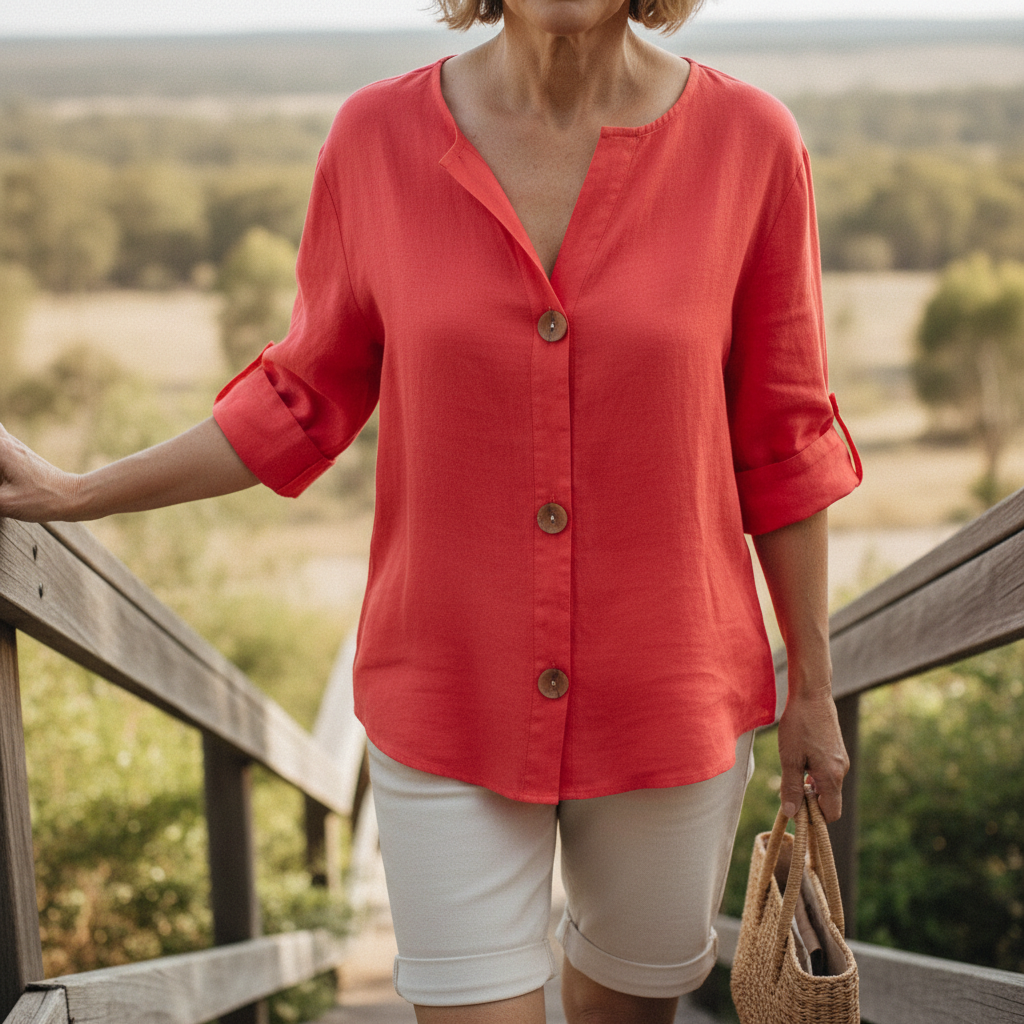 Elara™ – Breezy Classic Everyday Blouse