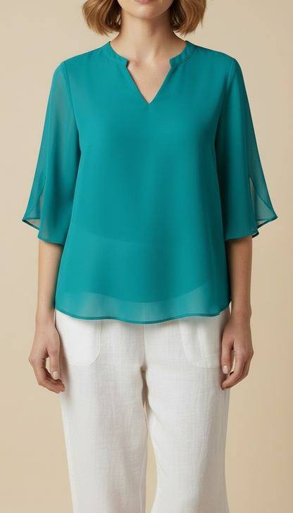 Celeste™ - Chic Layered Blouse