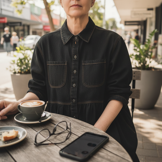 Arden™ – Loose-Fit Denim Shirt Dress