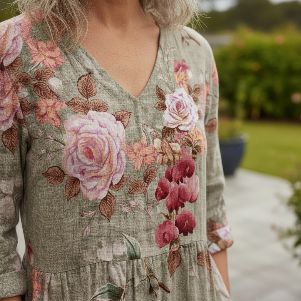 Elowen Vintage Floral Maxi Dress