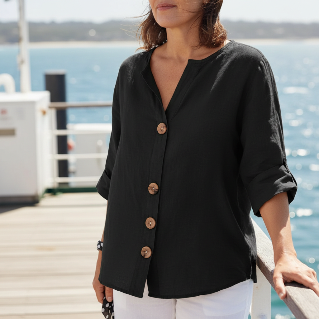 Elara™ – Breezy Classic Everyday Blouse