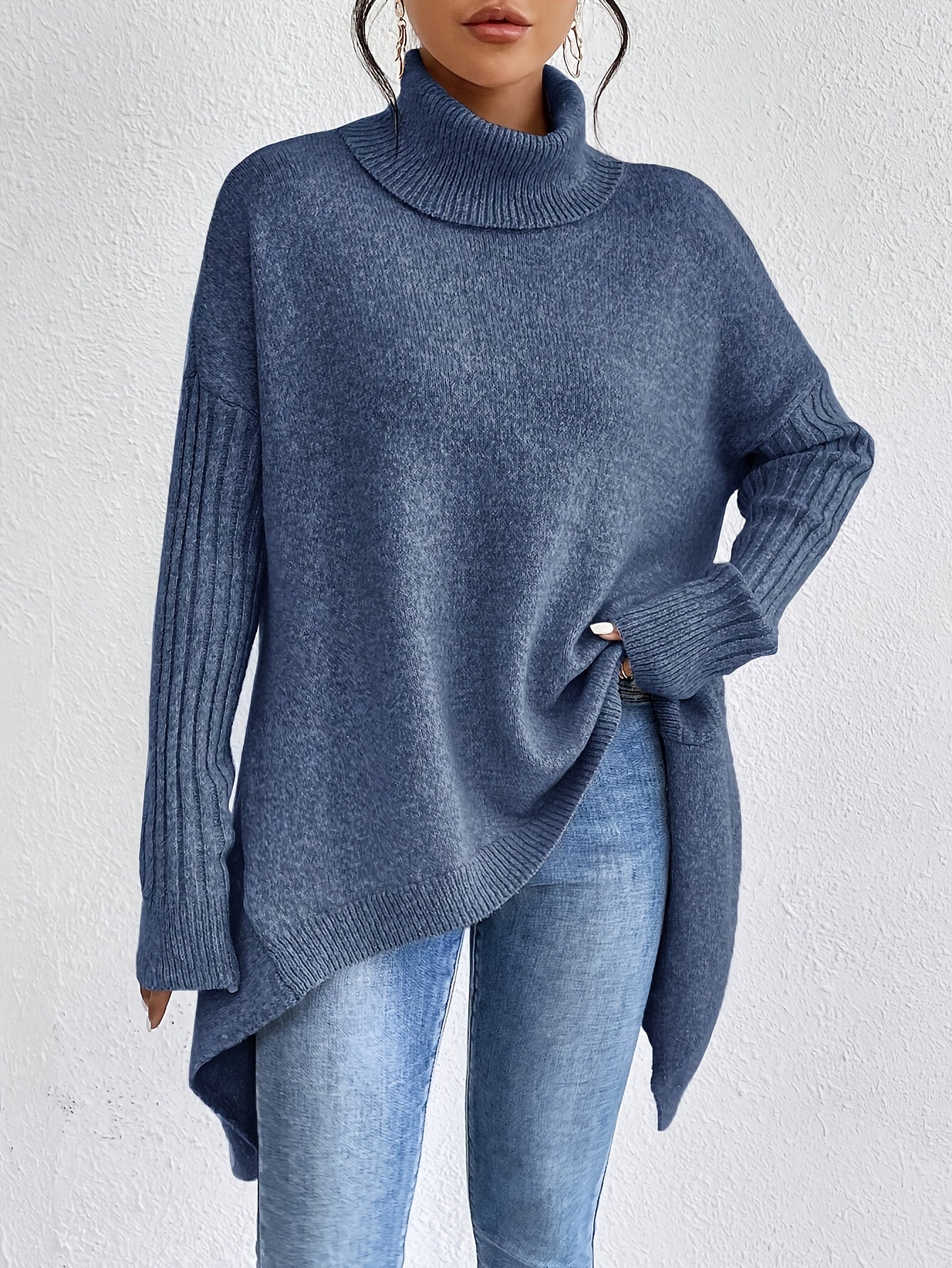 Tahlia™ - Casual Long Sleeve High Neck Sweater