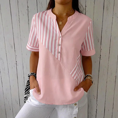 Jenny™ - Striped Linen-cotton Summer Top