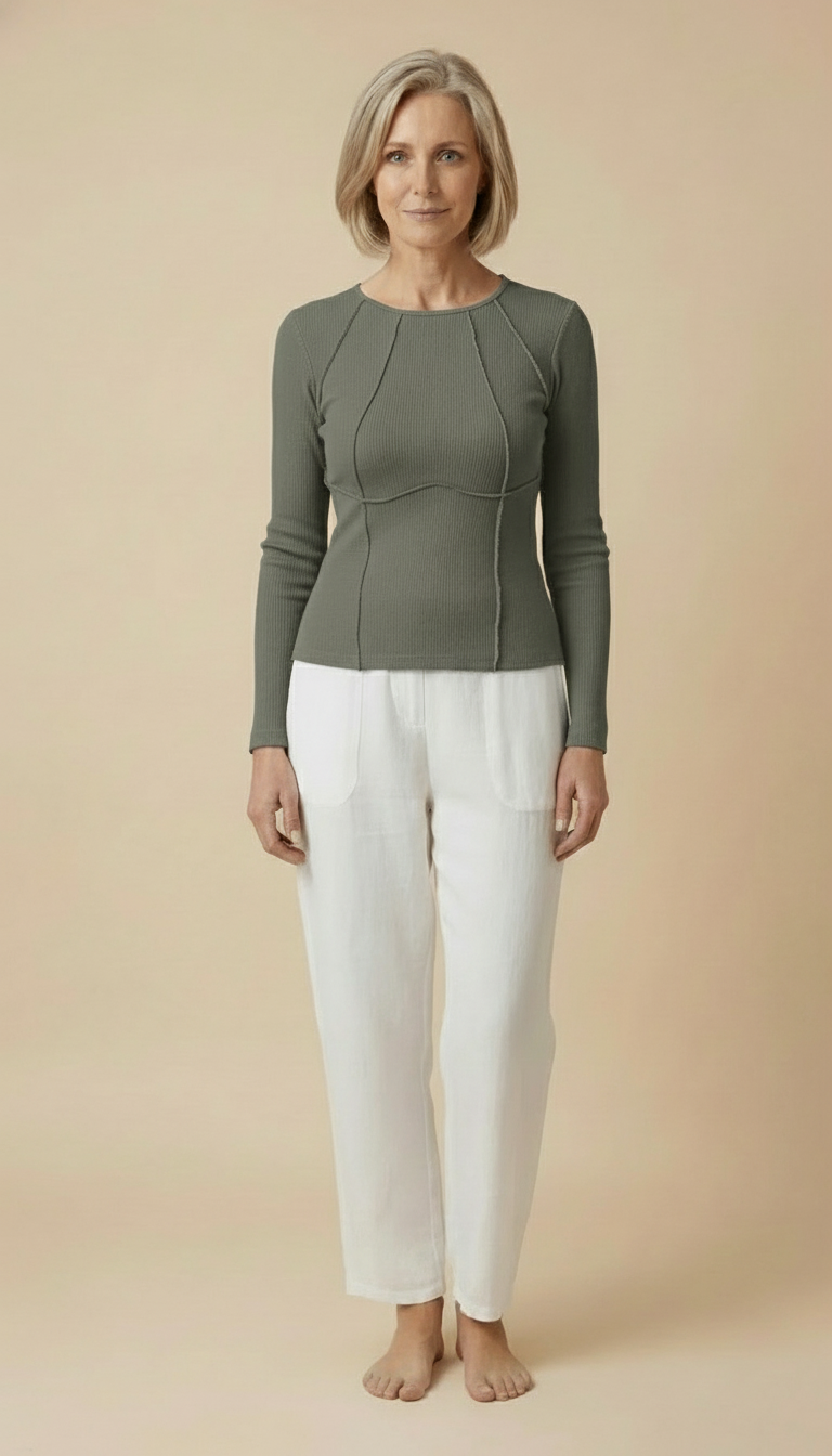 Alma™ – Long-sleeved Spring Top With Piping