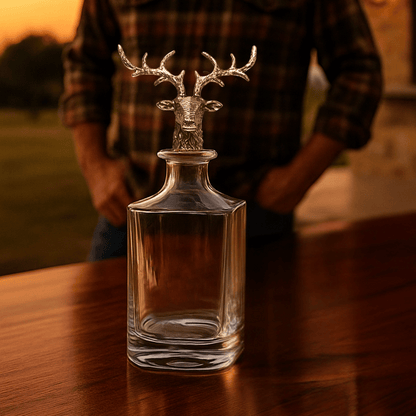Gold Stag Deer Decanter