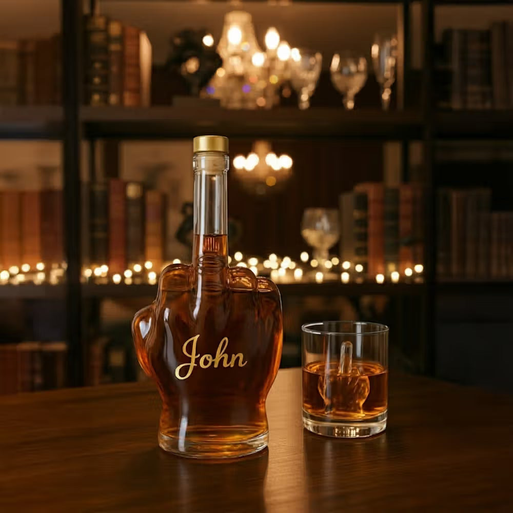 Custom Middle Finger - Whisky Decanter