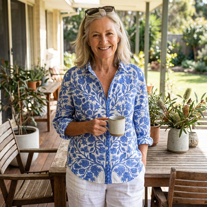 Frederikke™ | Blue Garden Blouse