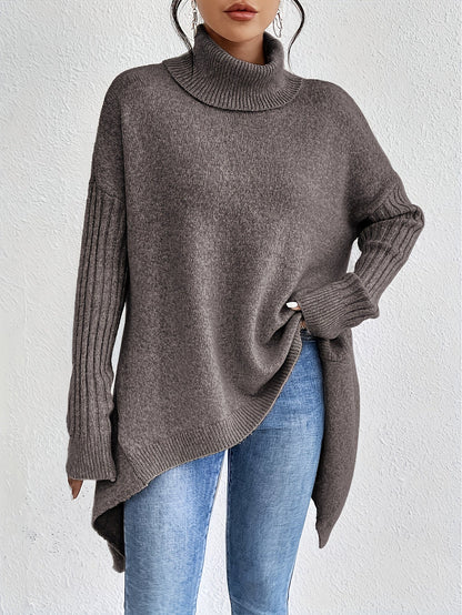 Tahlia™ - Casual Long Sleeve High Neck Sweater