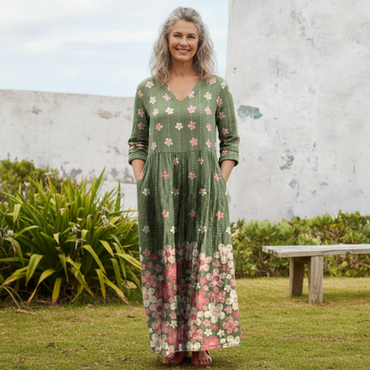 Elowen Vintage Floral Maxi Dress