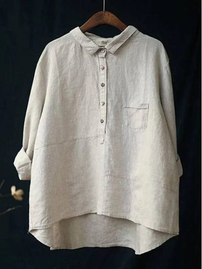 Elvie | Elegant Linen Summer Blouse