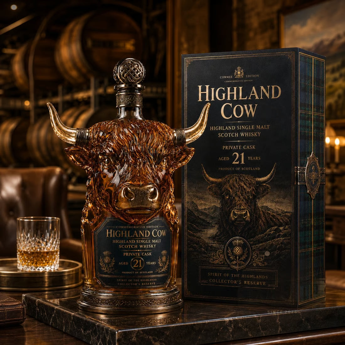 Highland Cow Edition — Whisky Decanter