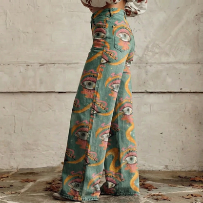 Alessia™ - Boho Printed High-Waist Trousers
