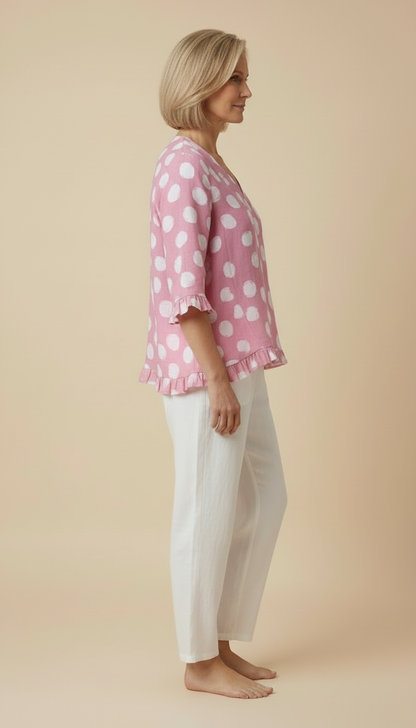 Freya™ - Casual Vintage Printed Tummy-cover Top