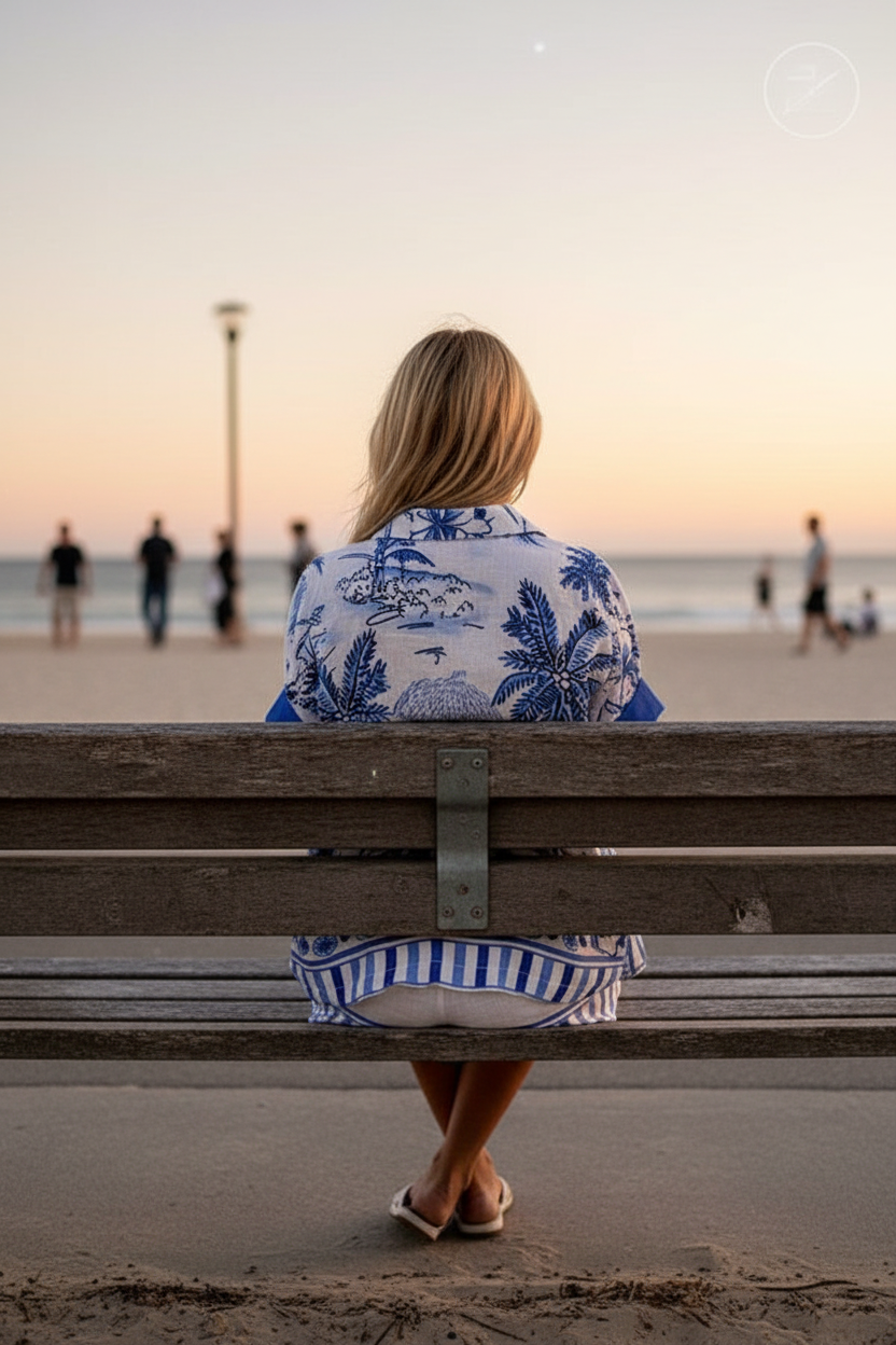 Zanika – Short Summer Suit with Palm Print