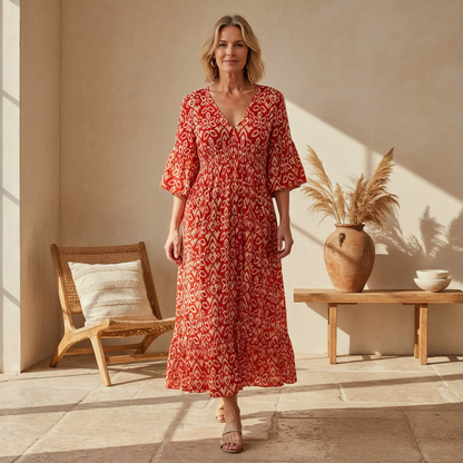 Nerida | Boho Everyday Print Dress
