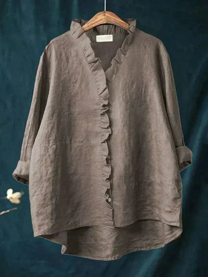 Eline | Elegant Linen Summer Blouse