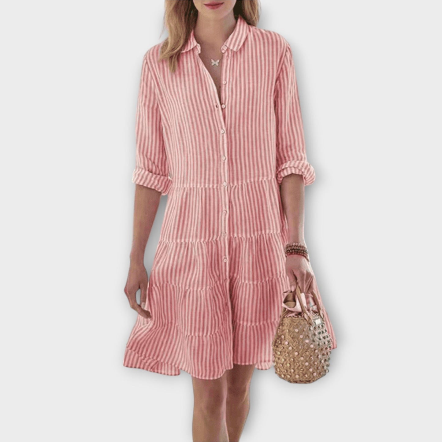Adelina | Striped Breezy Summer Dress