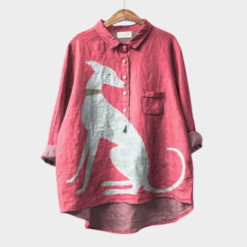 Constance | Elegant Linen Summer Blouse