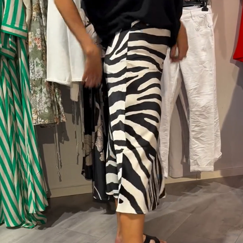 Rhea™ – Knot-Front Blouse & Midi Skirt Casual Set