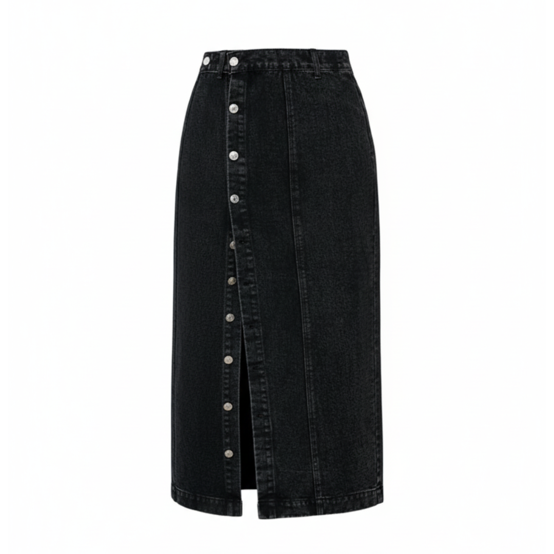 Lily™ - Denim Button Skirt