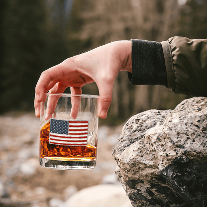 USA Flag Whiskey Glasses