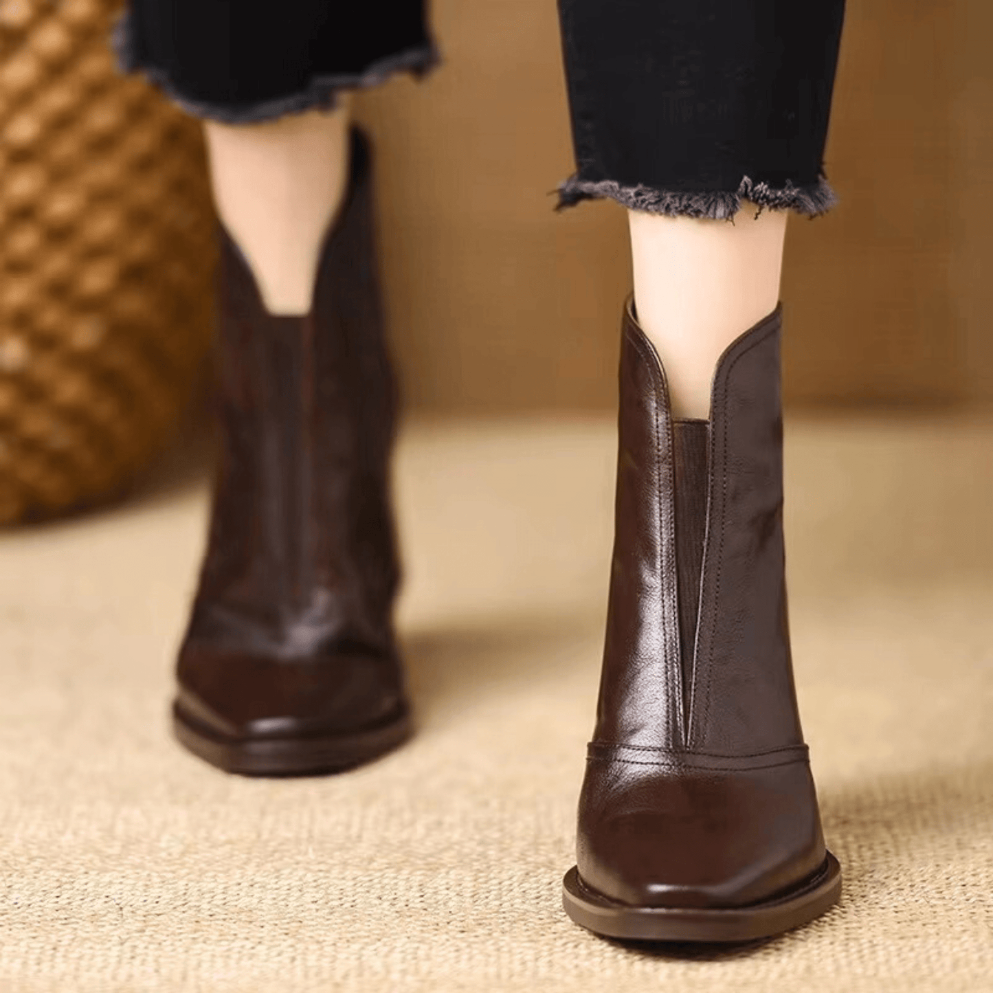 Grace™ | Luxury Mid-Heel Ankle Boots