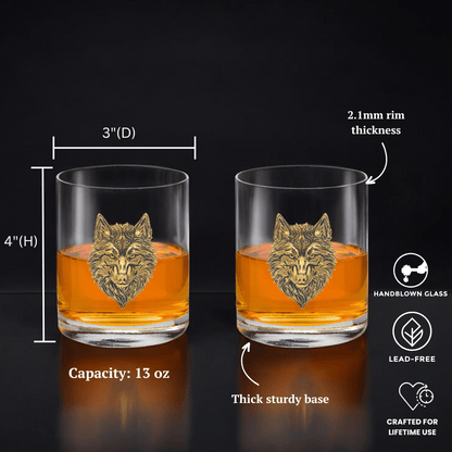 Wolf Whiskey Glasses